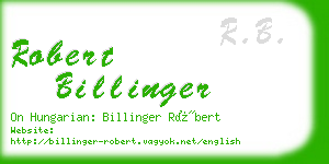 robert billinger business card